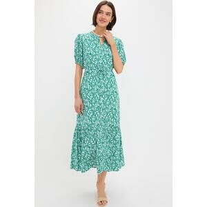 HYACINTH HOUSE Green Micro Floral Frannie Maxi Dress Size XL NWT